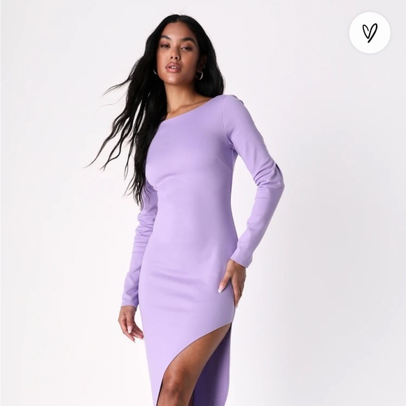 Lulus Dreaming About You Lilac Long Sleeve Maxi Dress - Picture 1 of 3